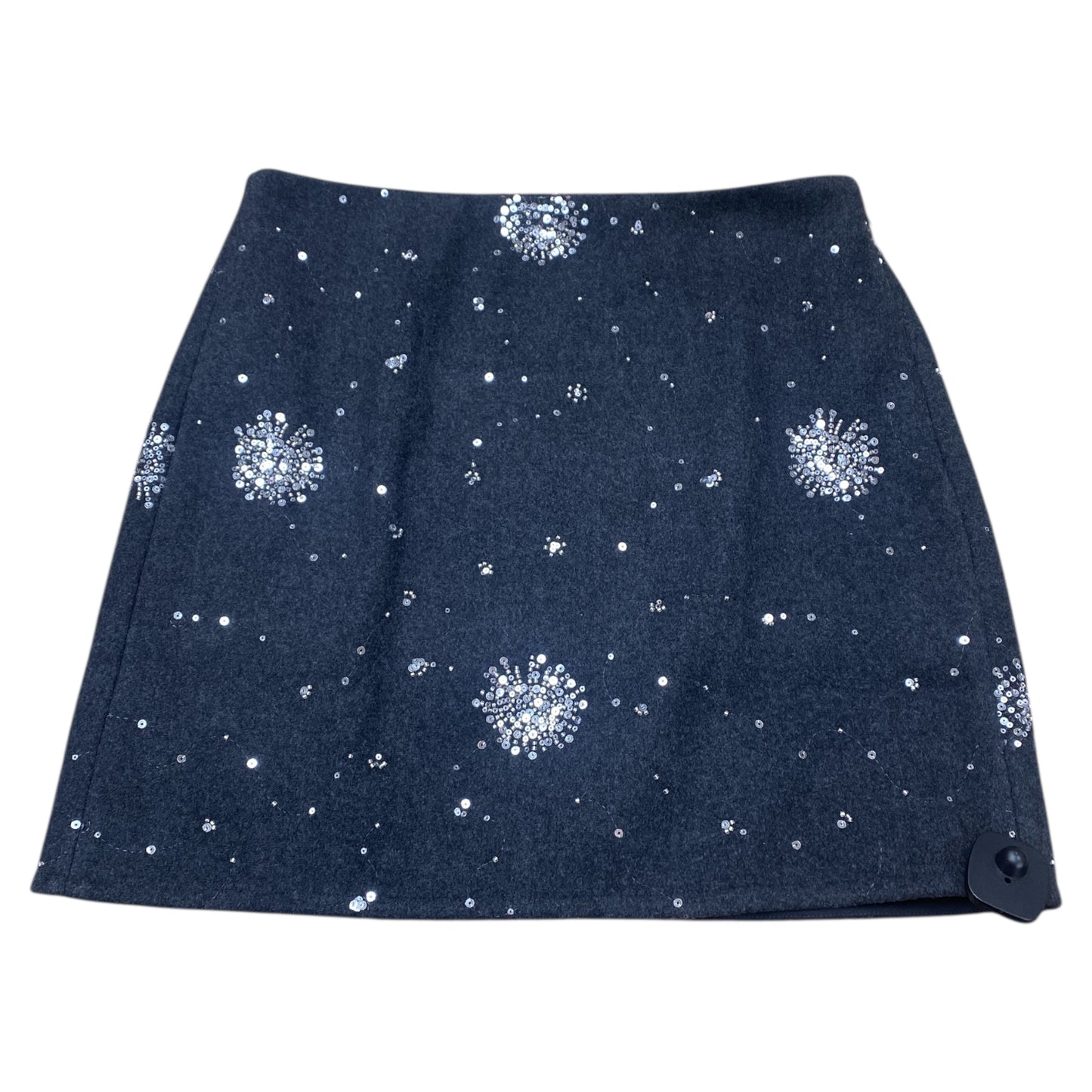 Skirt Midi By Loft In Grey & Silver, Size:8