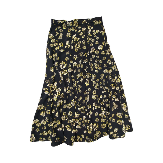 Skirt Maxi By Banana Republic In Black & Green, Size:8