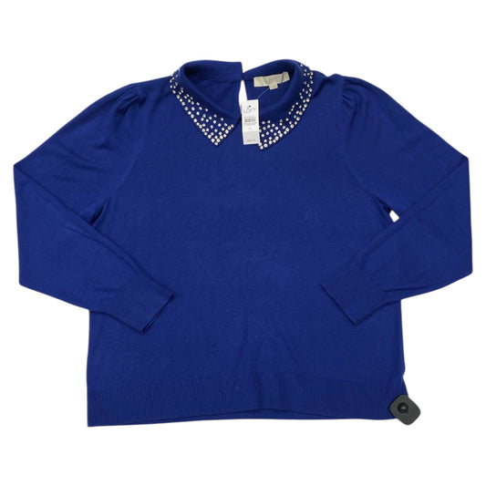 Sweater By Loft In Blue & Silver, Size:Xl