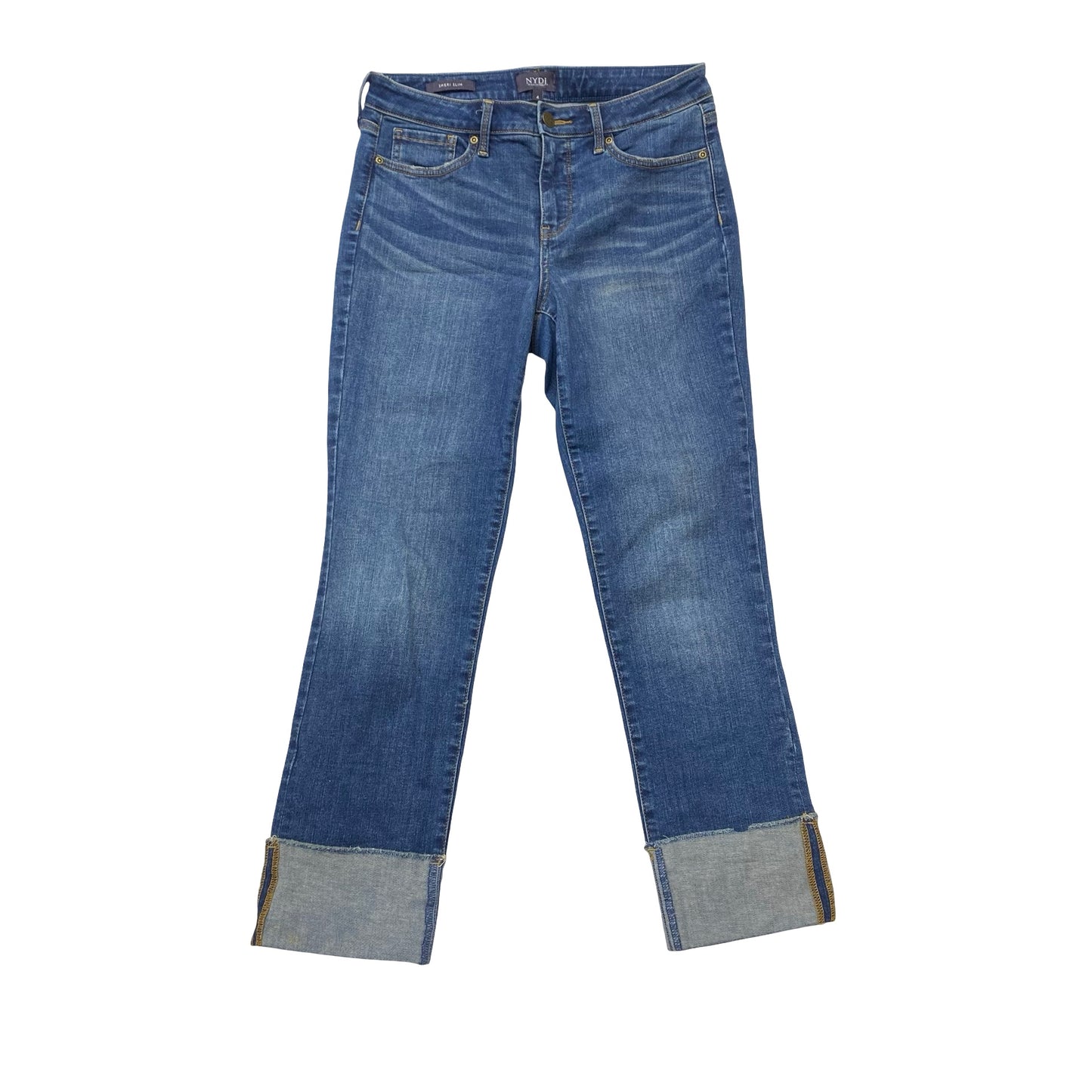 Jeans Straight By Not Your Daughters Jeans In Blue Denim, Size:4