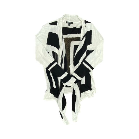 Sweater Cardigan By Inc In Black & White, Size:L