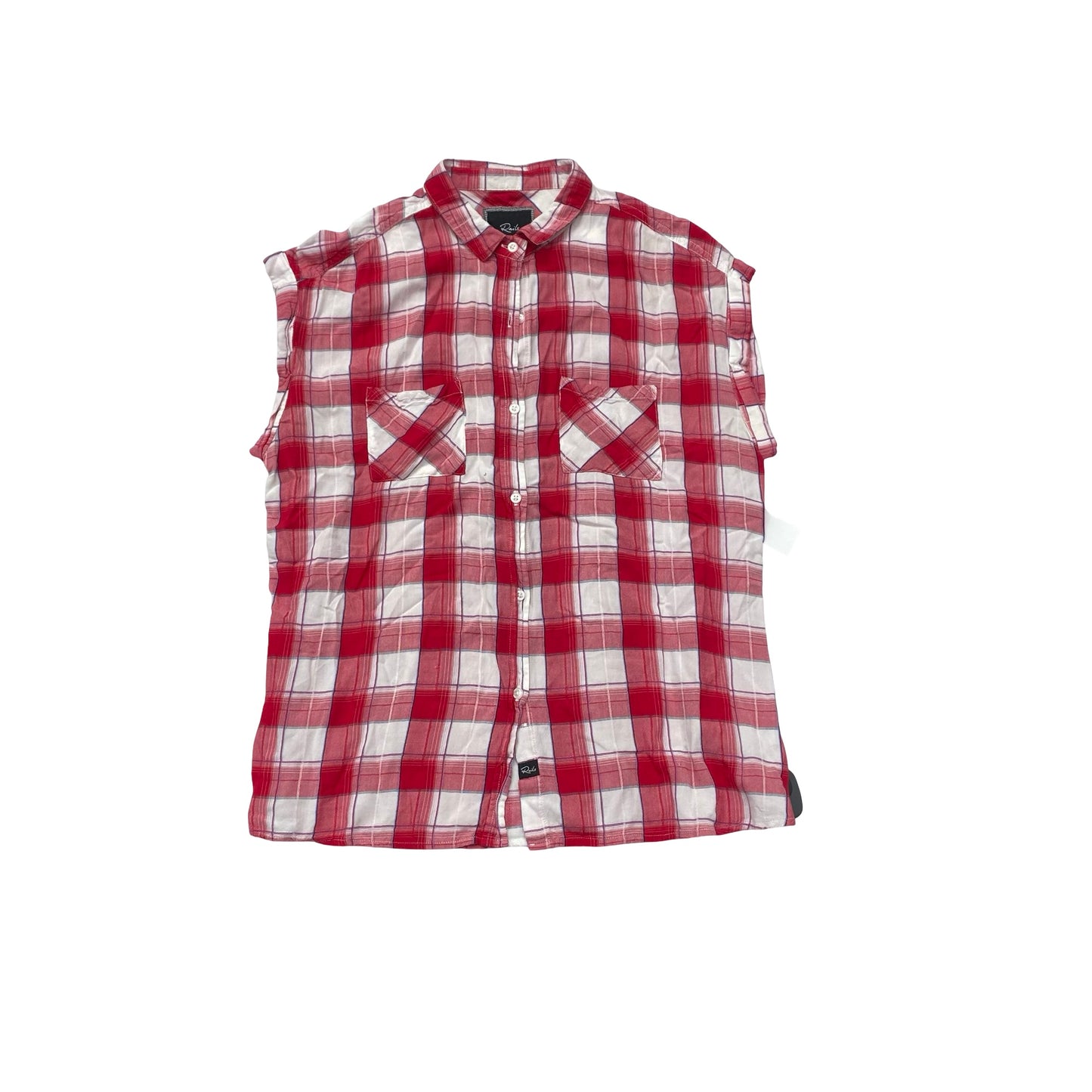 Top Sleeveless By Rails In Plaid Pattern, Size:M