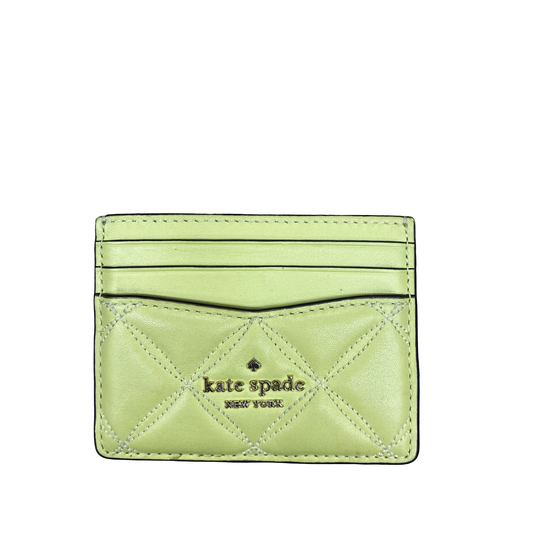 Id/Card Holder Designer By Kate Spade In Green