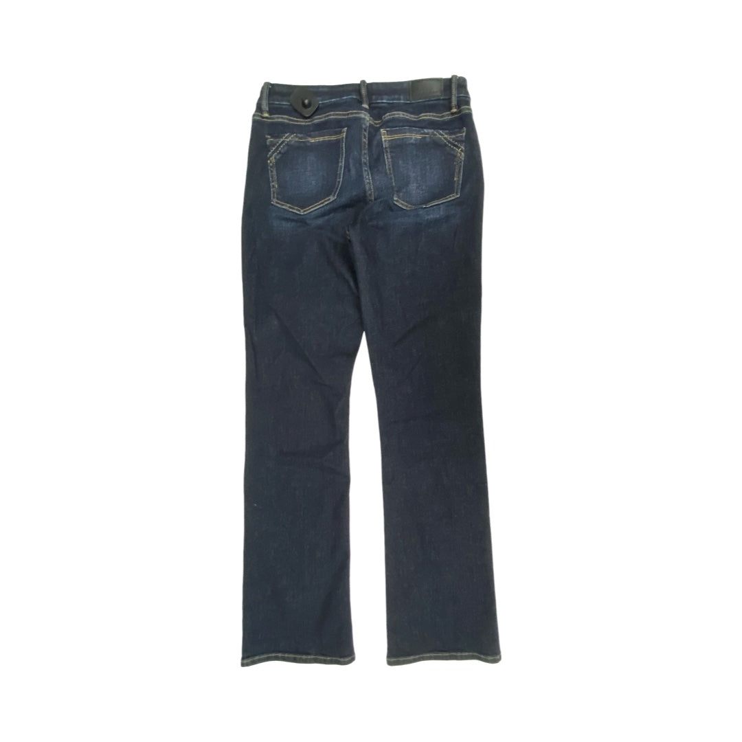 Jeans Straight By Buckle Black In Blue Denim, Size:12
