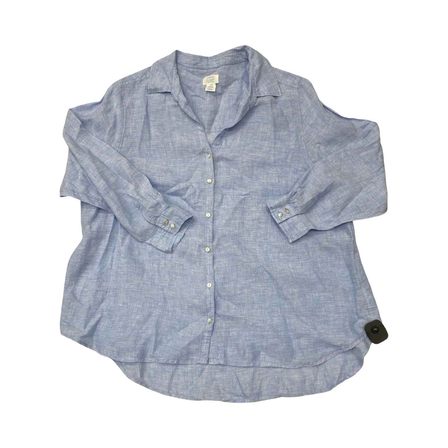 Top Ls By Sigrid Olsen In Blue, Size:2X