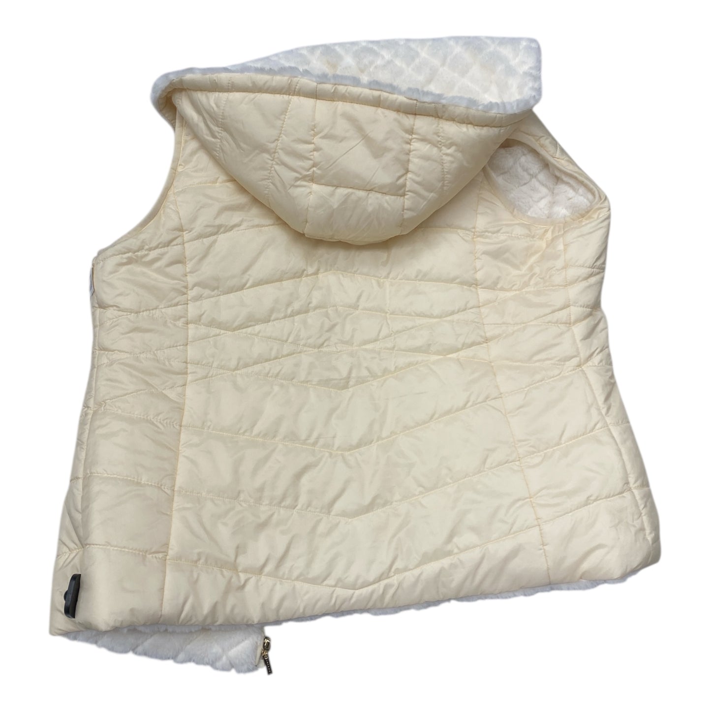 Vest Puffer & Quilted By Gallery In Cream, Size:L