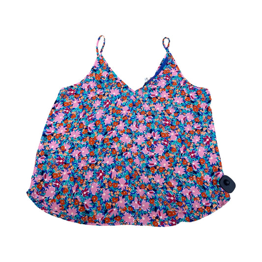 Top Sleeveless By Loft In Floral Print, Size:L