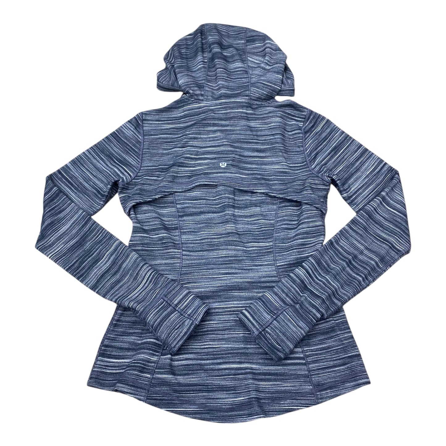 Athletic Jacket By Lululemon In Grey & White, Size:8