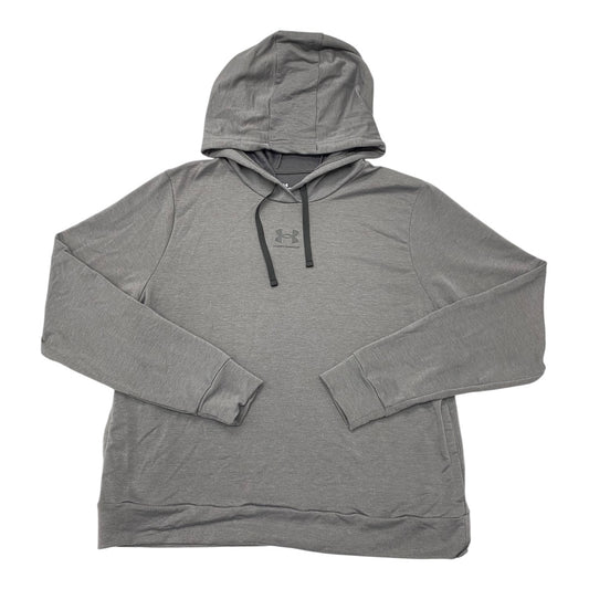 Athletic Sweatshirt Hoodie By Under Armour In Grey, Size:L