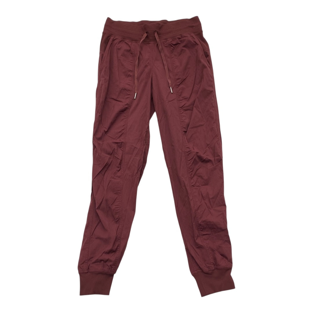 Athletic Pants By Lululemon In Maroon, Size:6
