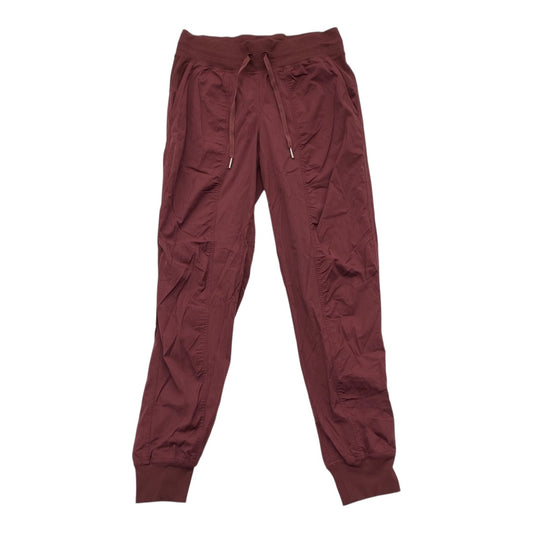 Athletic Pants By Lululemon In Maroon, Size:6
