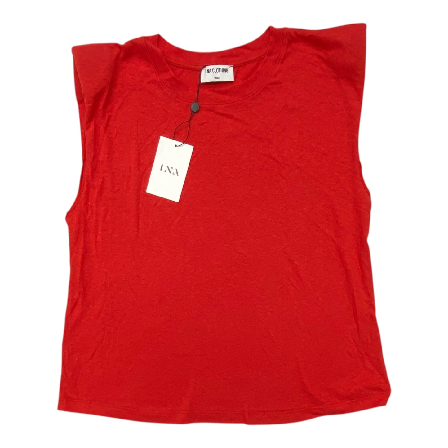 Top Sleeveless By Lna In Red, Size:M