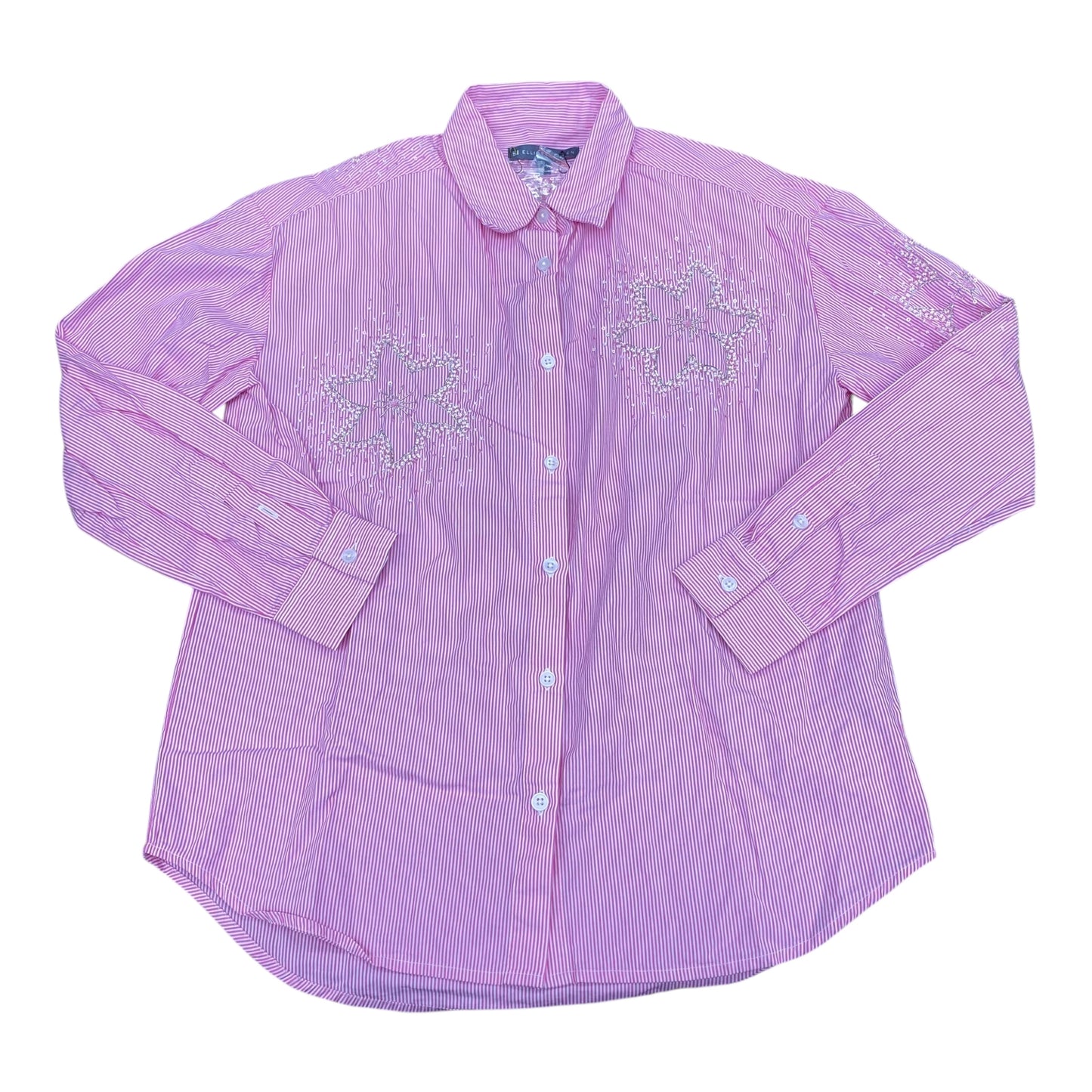 Top Ls By Elliott Lauren In Pink & White, Size:S