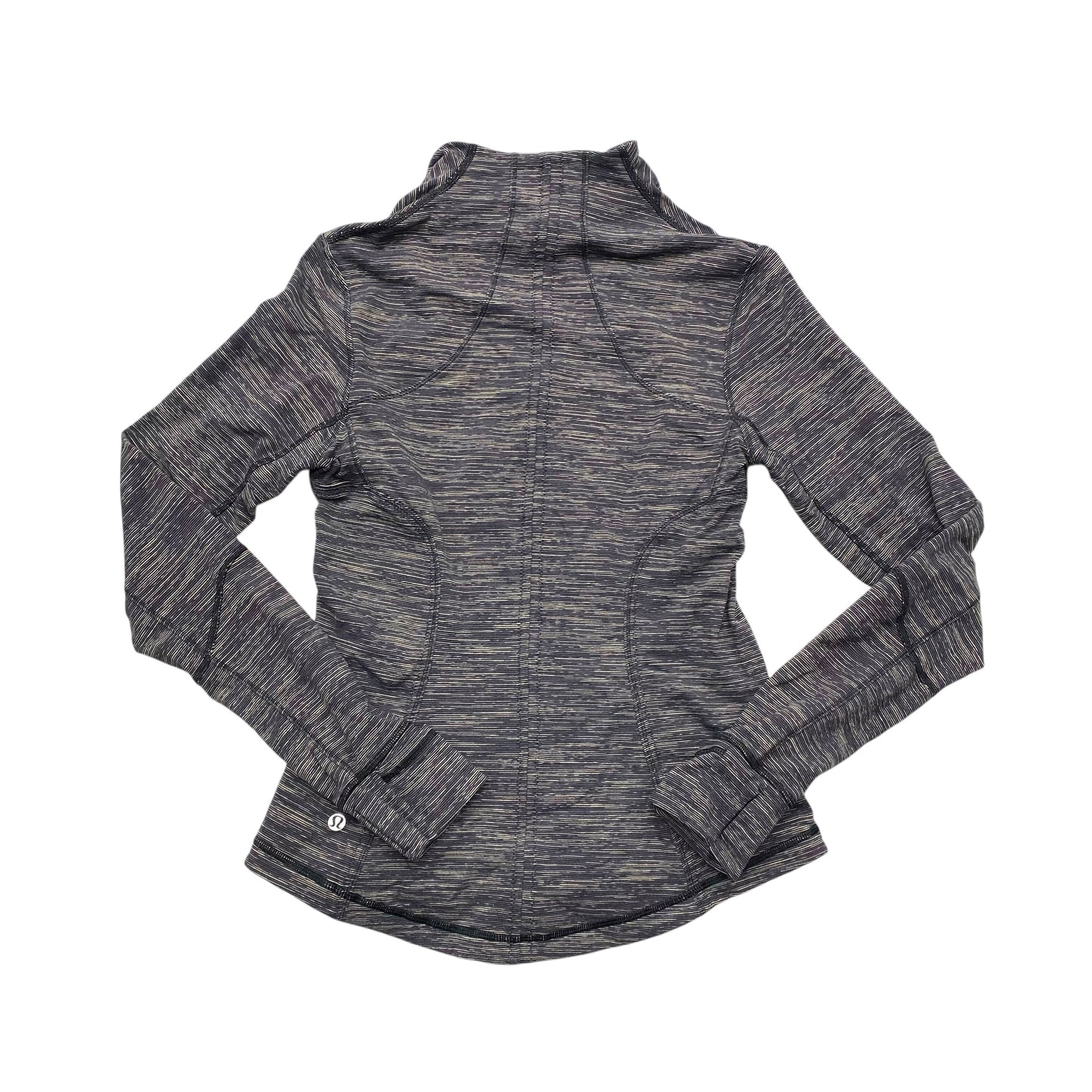 Athletic Jacket By Lululemon In Grey, Size:8