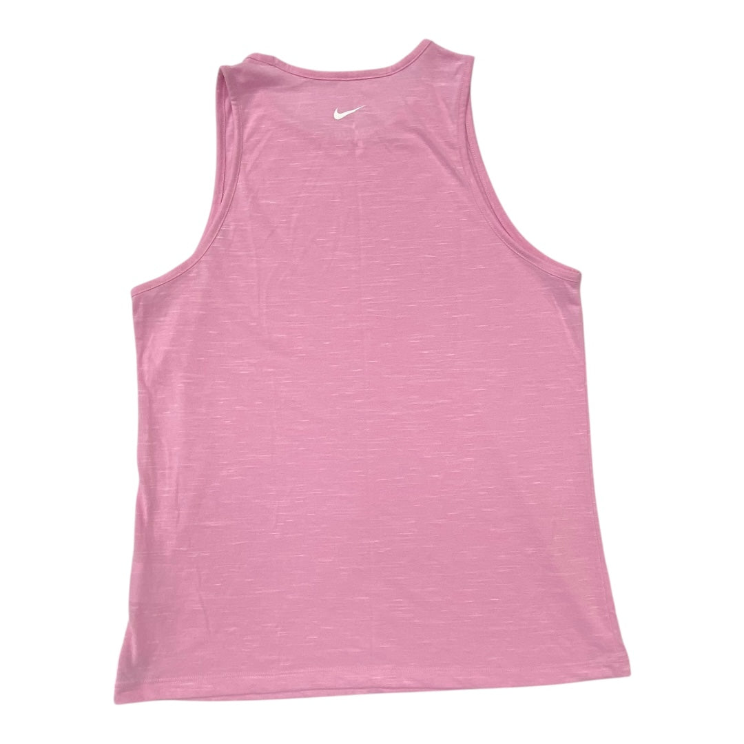 Athletic Tank Top By Nike In Pink, Size:L