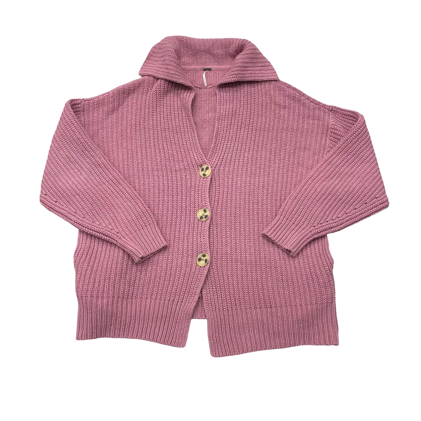 Sweater Cardigan By Free People In Pink, Size:M