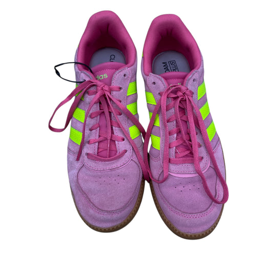 Shoes Sneakers By Adidas In Pink & Yellow, Size:8