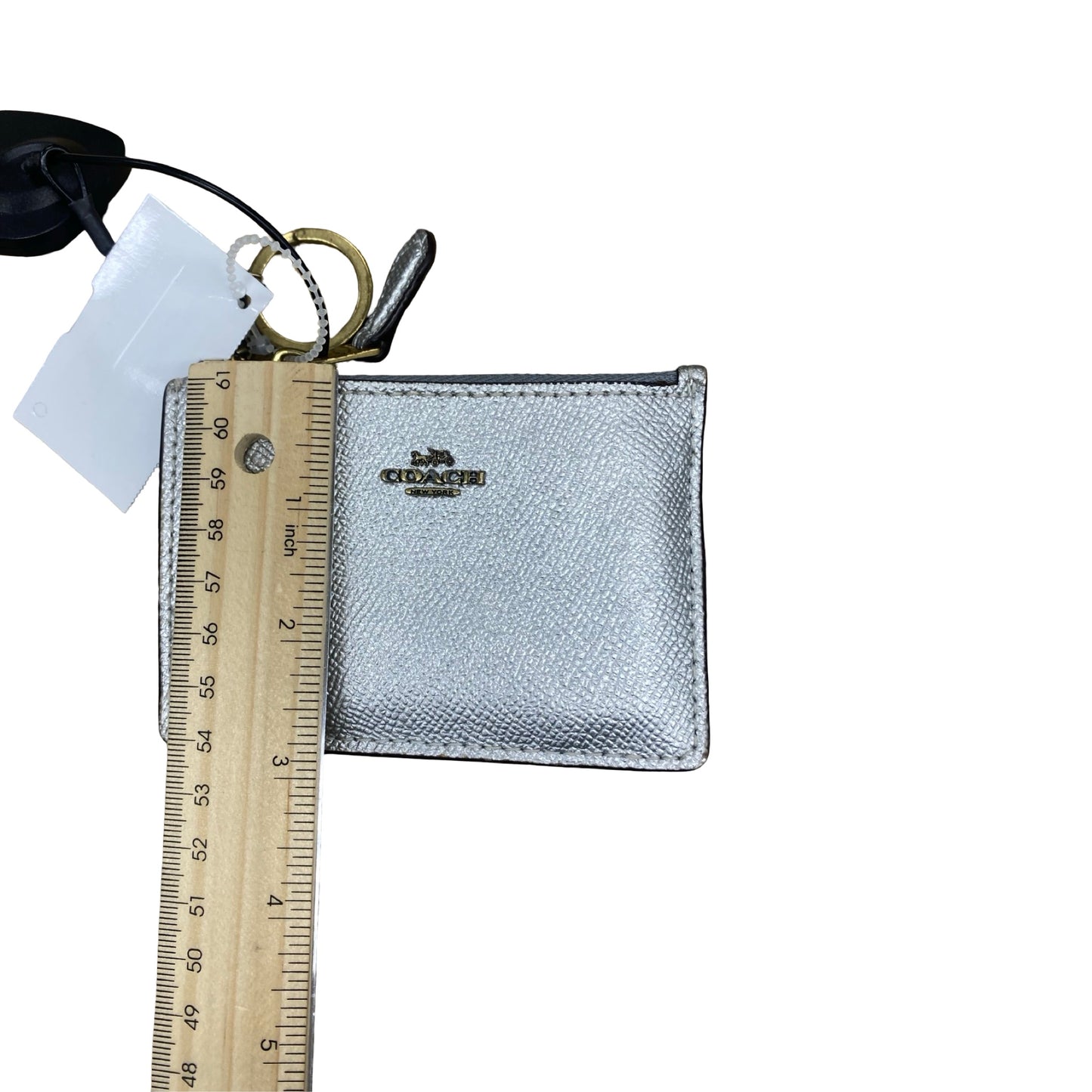 Id/Card Holder Designer By Coach In Silver