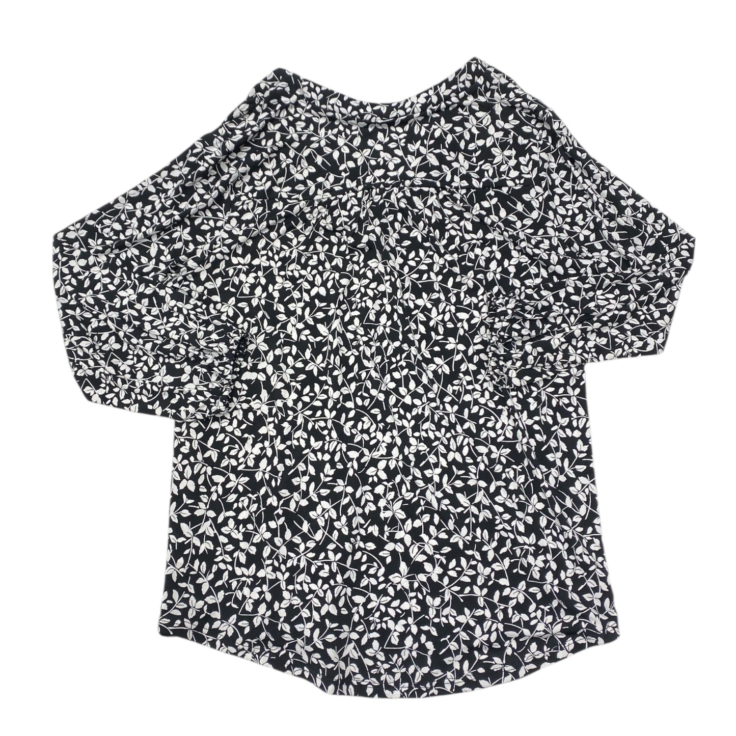 Top 3/4 Sleeve By Vince Camuto In Black & White, Size:S