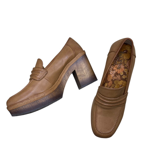 Shoes Heels Block By Korks In Brown, Size:10