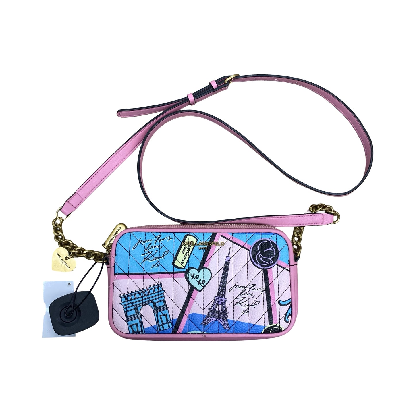 Handbag Designer By Karl Lagerfeld In Multi, Size:Small