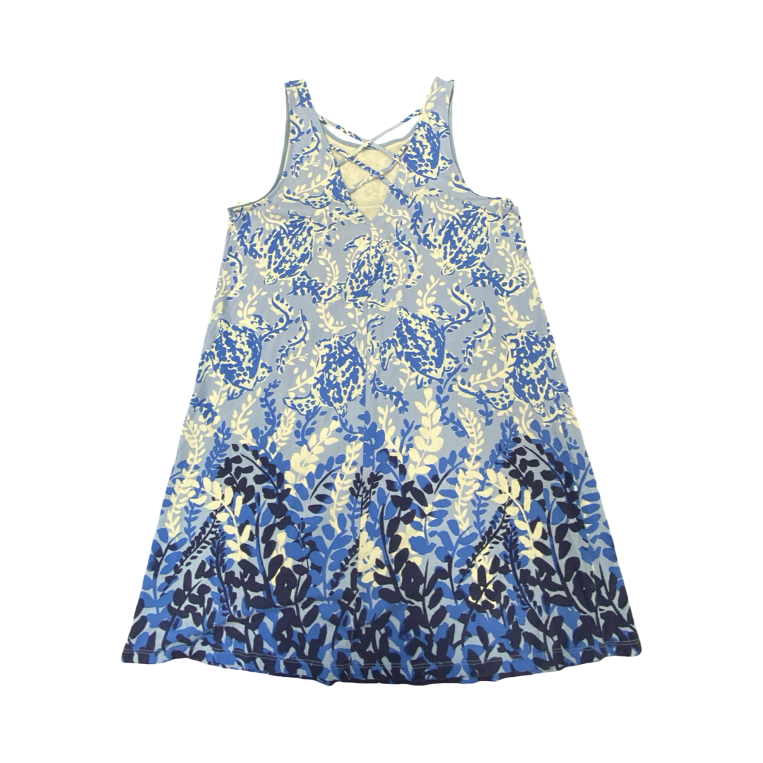 Dress Designer By Lilly Pulitzer In Blue & White, Size:M