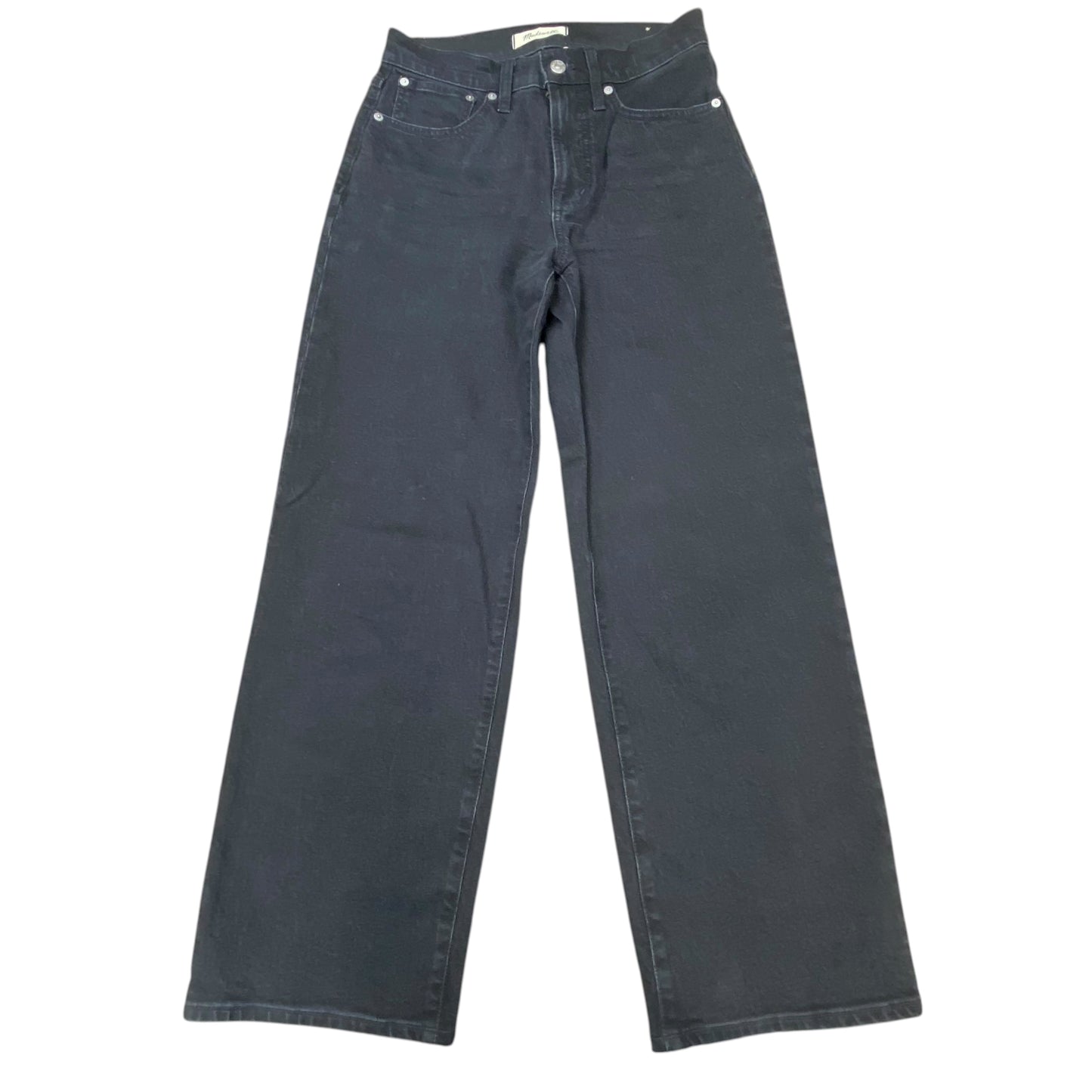 Jeans Wide Leg By Madewell In Black Denim, Size:2P