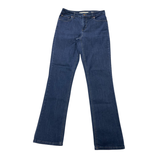 Jeans Straight By Jones New York In Blue Denim, Size:8