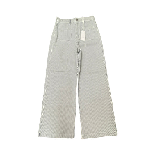 Jeans Straight By Just Black In Blue & White, Size:6