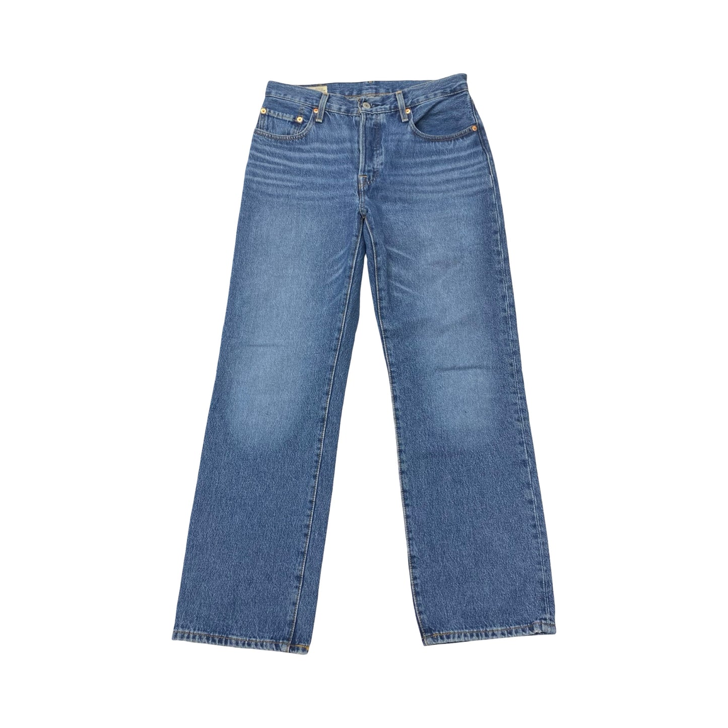 Jeans Wide Leg By Levis In Blue, Size:4