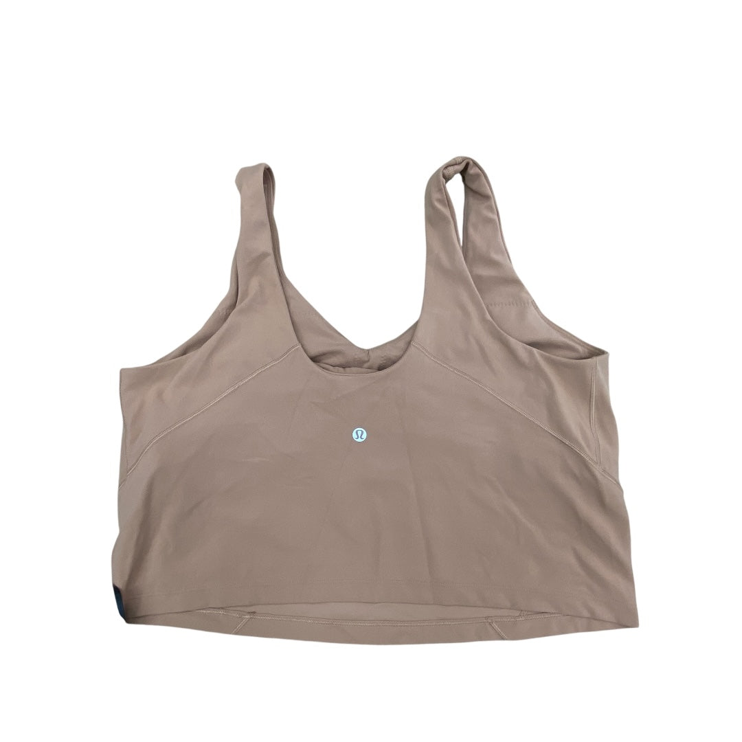 Athletic Tank Top By Lululemon In Brown, Size:16