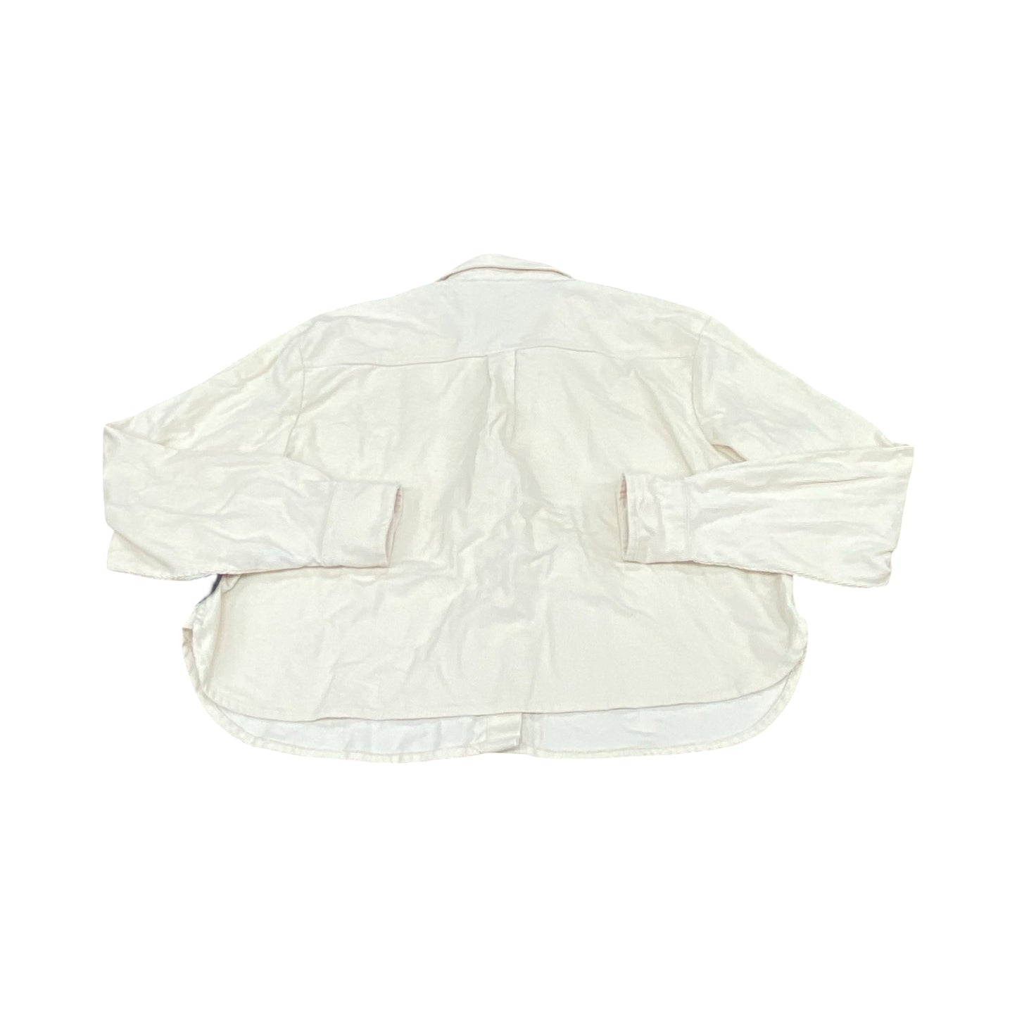 Jacket Shirt By Old Navy In Cream, Size:M