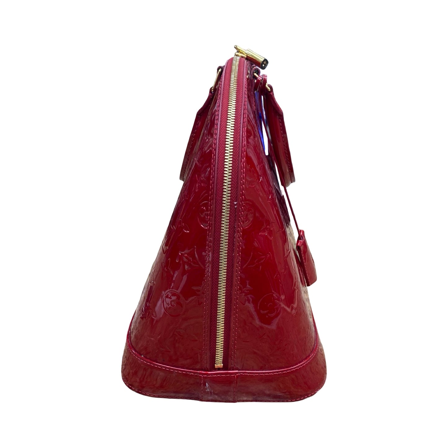 Handbag Luxury Designer By Louis Vuitton In Red Vernis, Size:Large (GM)