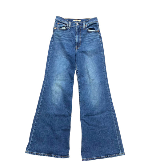 Jeans Wide Leg By Levis In Blue Denim, Size:6