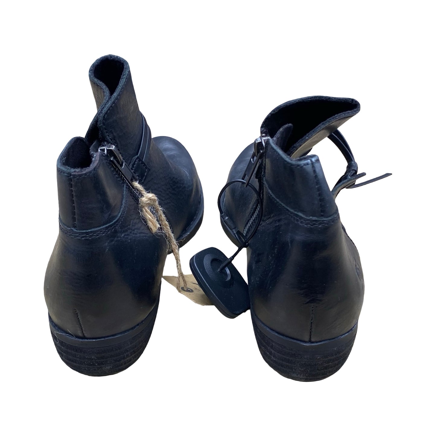 Boots Ankle Heels By Born In Black, Size:7.5