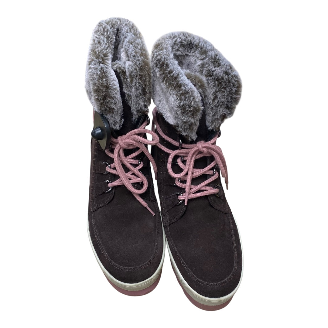 Boots Snow By Cmc In Brown & Pink, Size:9