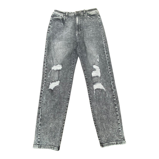 Jeans Straight By Kancan In Black Denim, Size:6