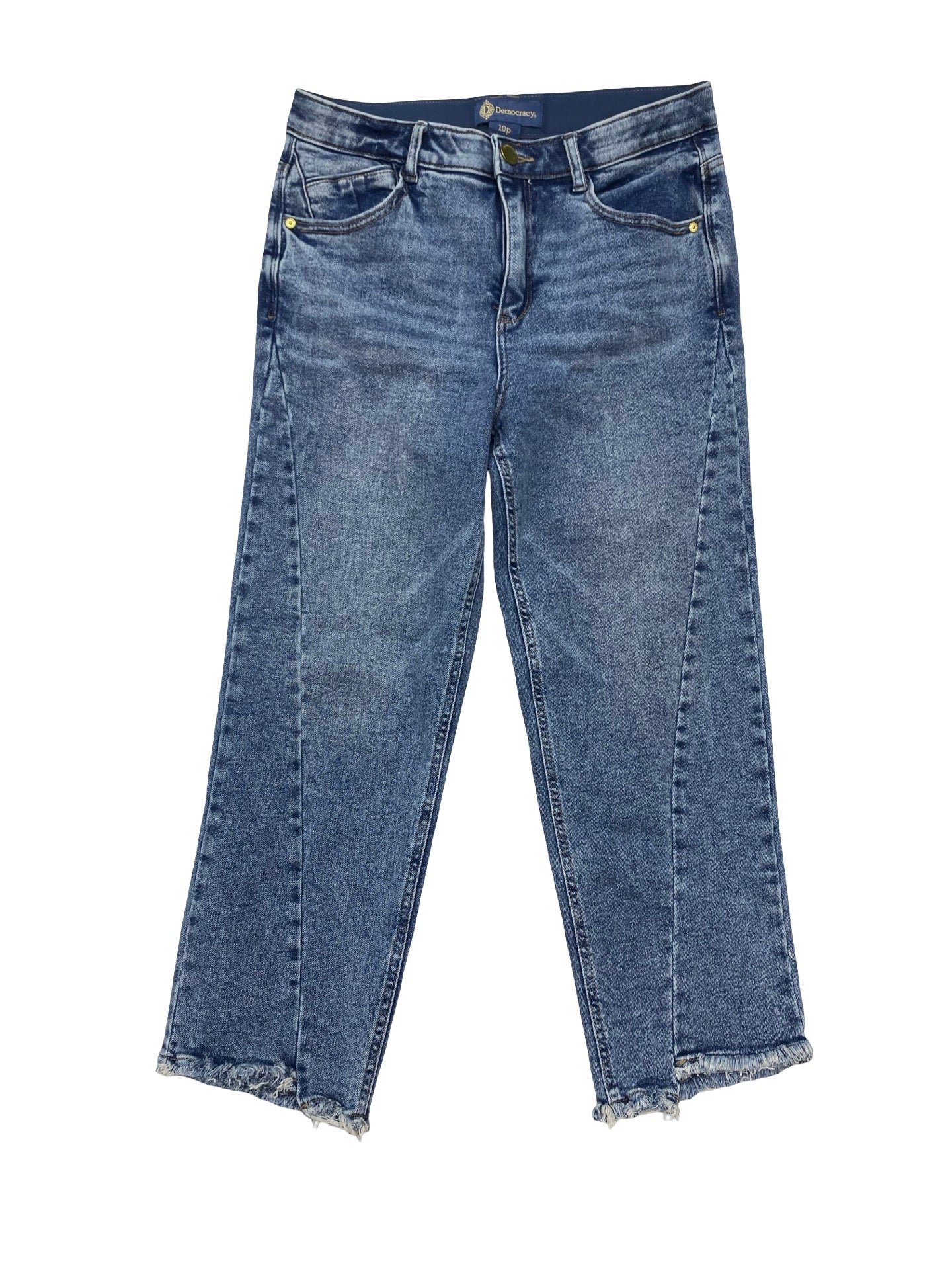 Jeans Straight By Democracy In Blue Denim, Size:10P