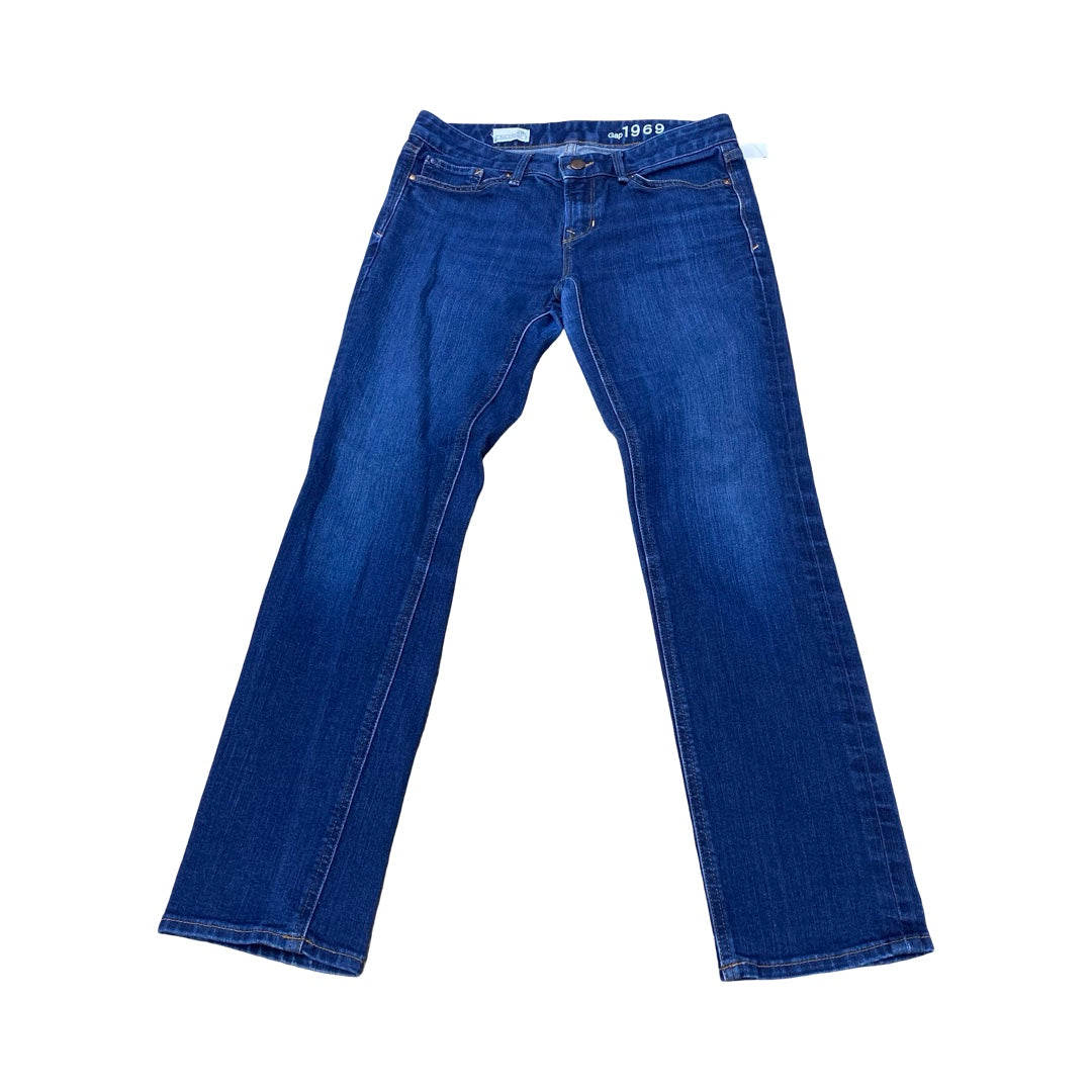 Jeans Straight By Gap In Blue Denim, Size:6