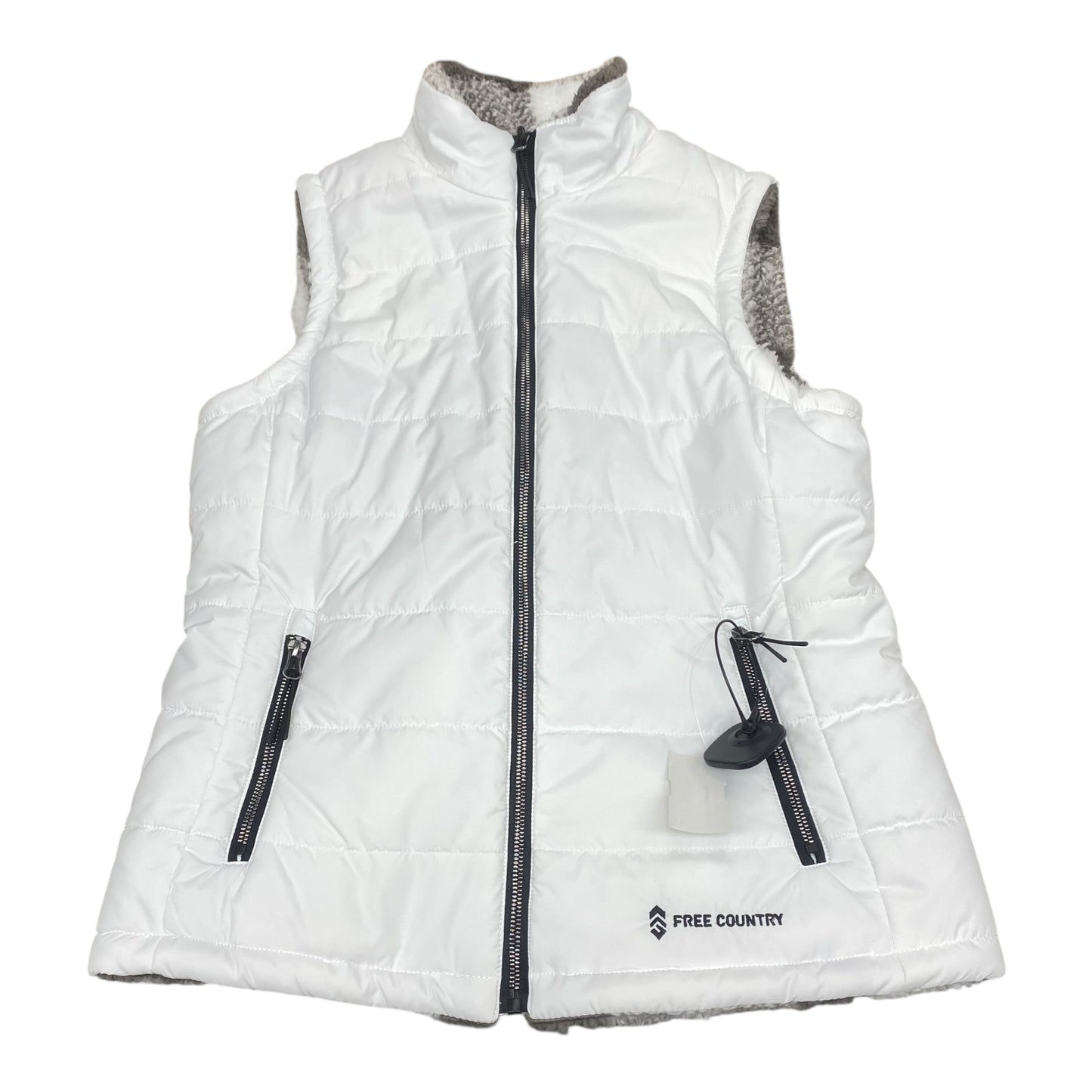 Vest Puffer & Quilted By Free Country In White, Size:M