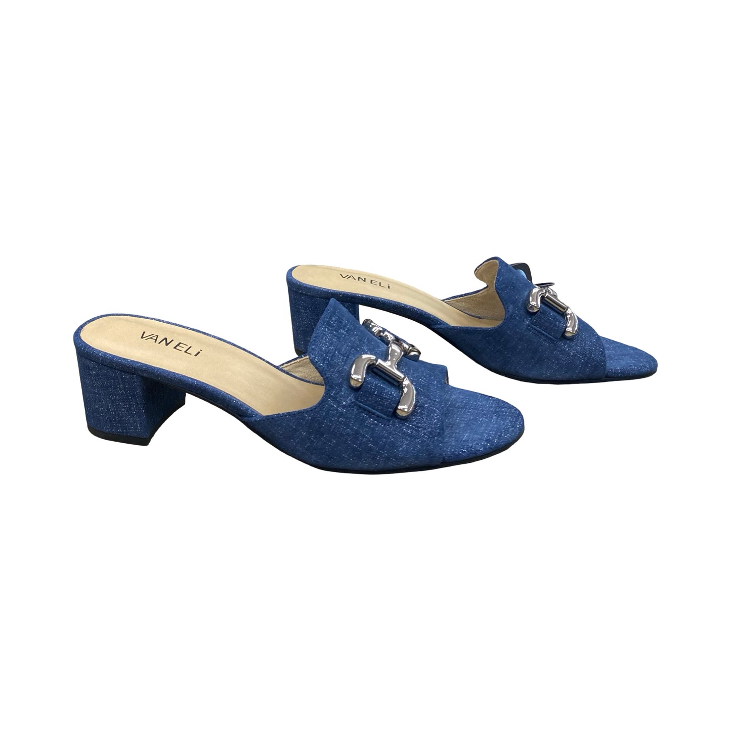 Shoes Heels Wedge By Vaneli In Blue, Size:9