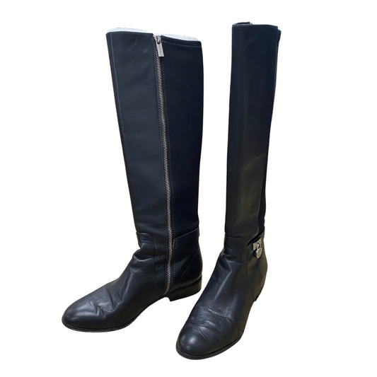 Boots Knee Flats By Michael By Michael Kors In Black, Size:6.5