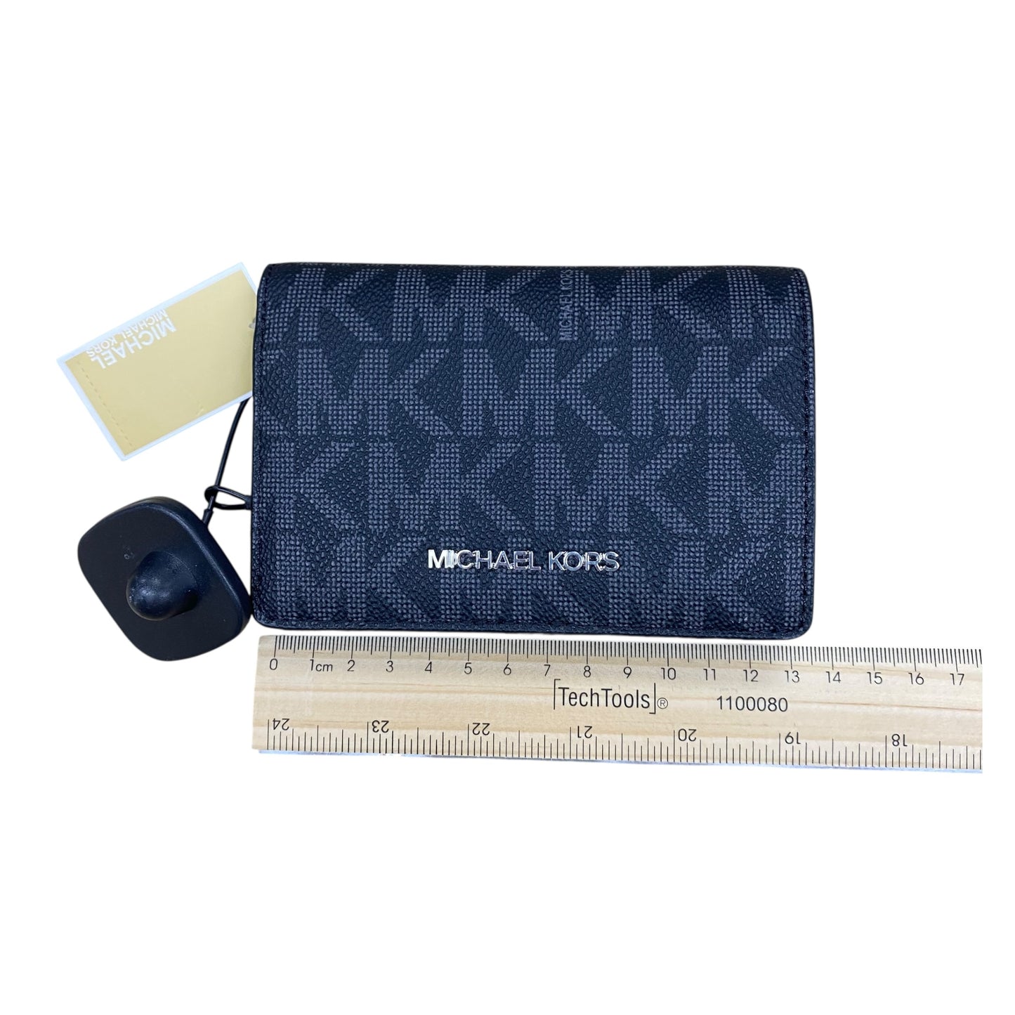 Wallet Designer By Michael Kors In Black & Grey, Size:Medium