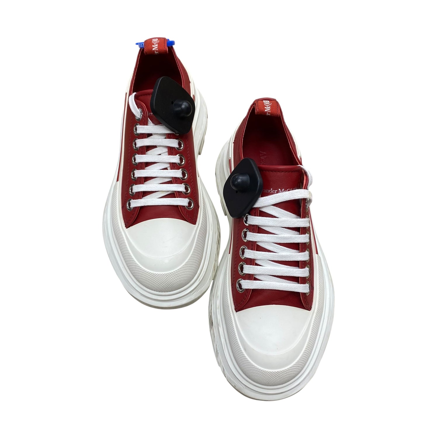 Shoes Luxury Designer By Alexander Mcqueen In Red & White, Size:5.5