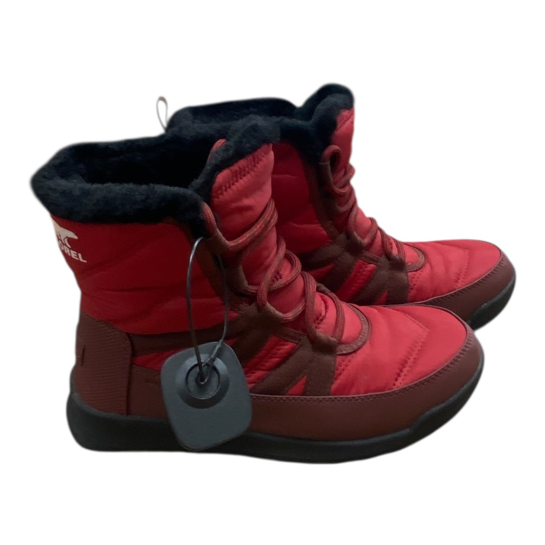 Boots Designer By Sorel In Black & Red, Size:6