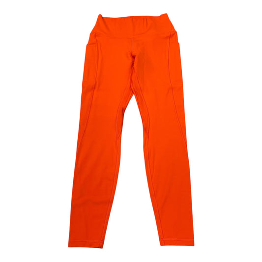 Athletic Leggings By Lululemon In Orange, Size:8