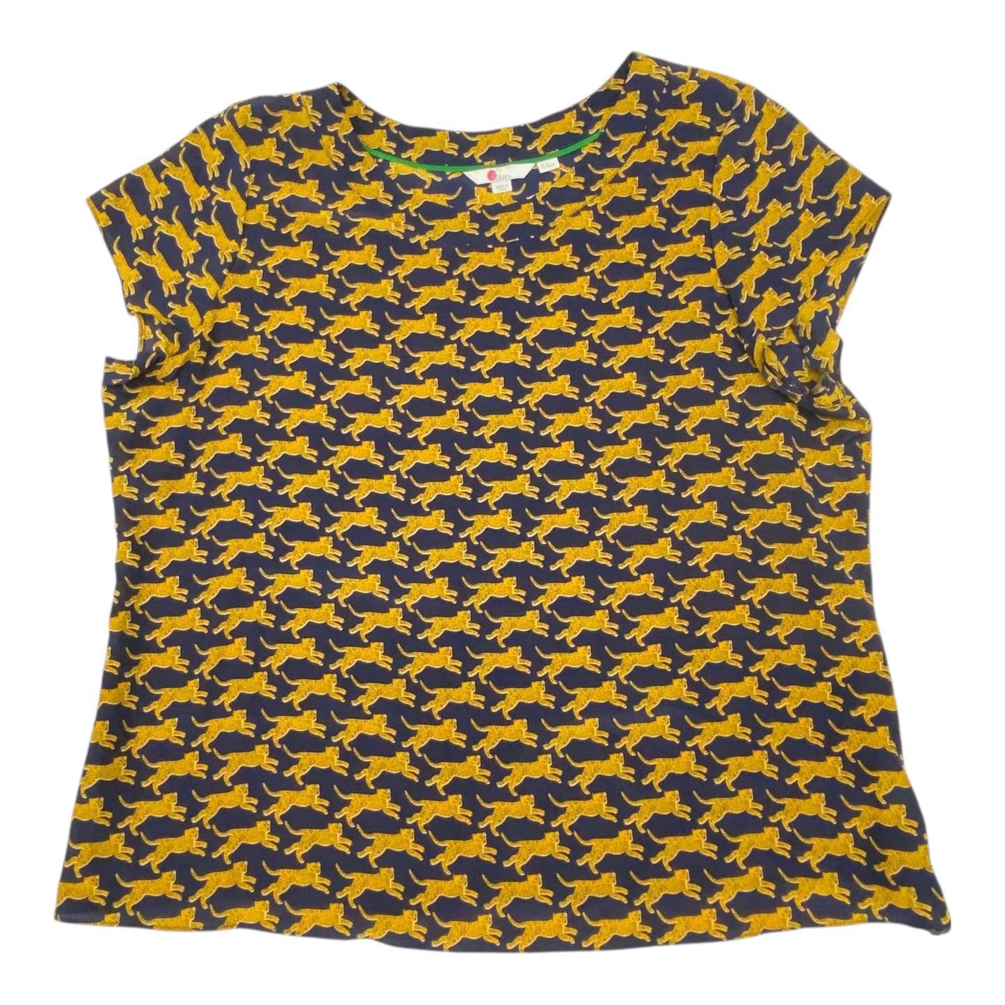 Top Ss By Boden In Blue & Yellow, Size:2X