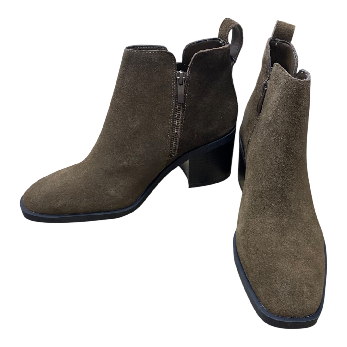 Boots Ankle Heels By Steve Madden In Brown, Size:8.5