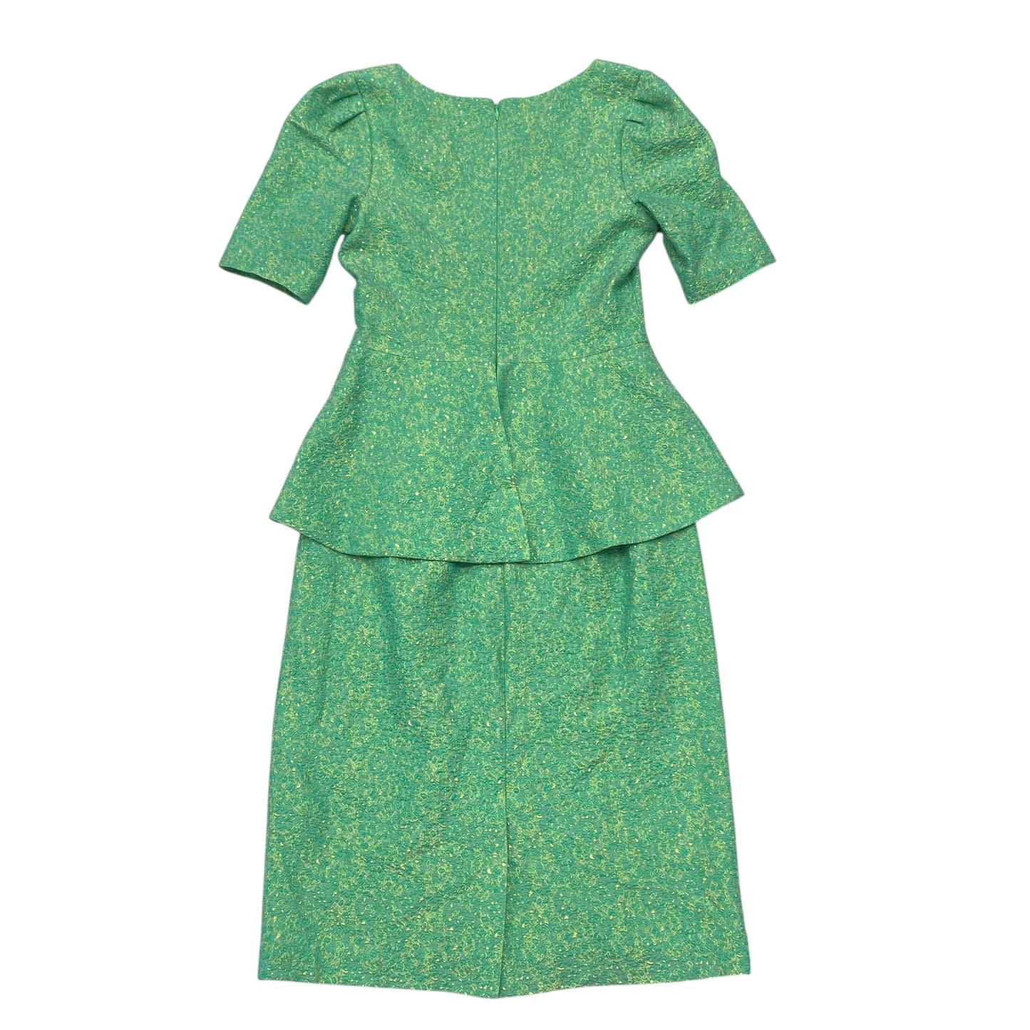 Dress Designer By Teri Jon In Gold & Green, Size:4