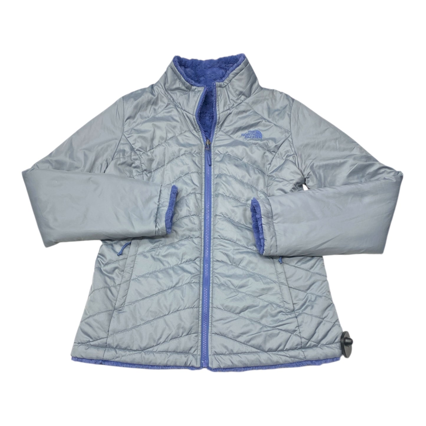 Jacket Faux Fur & Sherpa By The North Face In Grey & Purple, Size:M